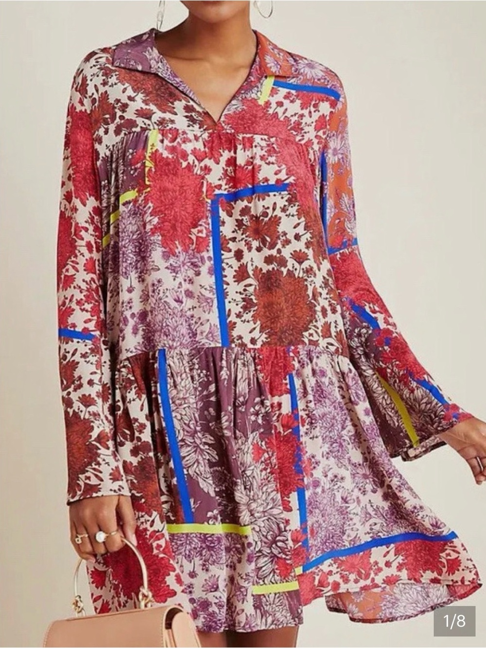 Dhruv Kapoor Patchwork Anthropologie Dress Size S